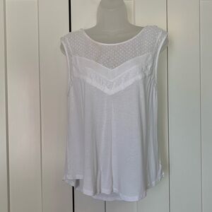 American Eagle Outfitters A Sleeveless White knit Top S.